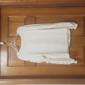 Grey State Ivory Women's Size XS Sweatshirt, Ruffle Sleeve, EUC